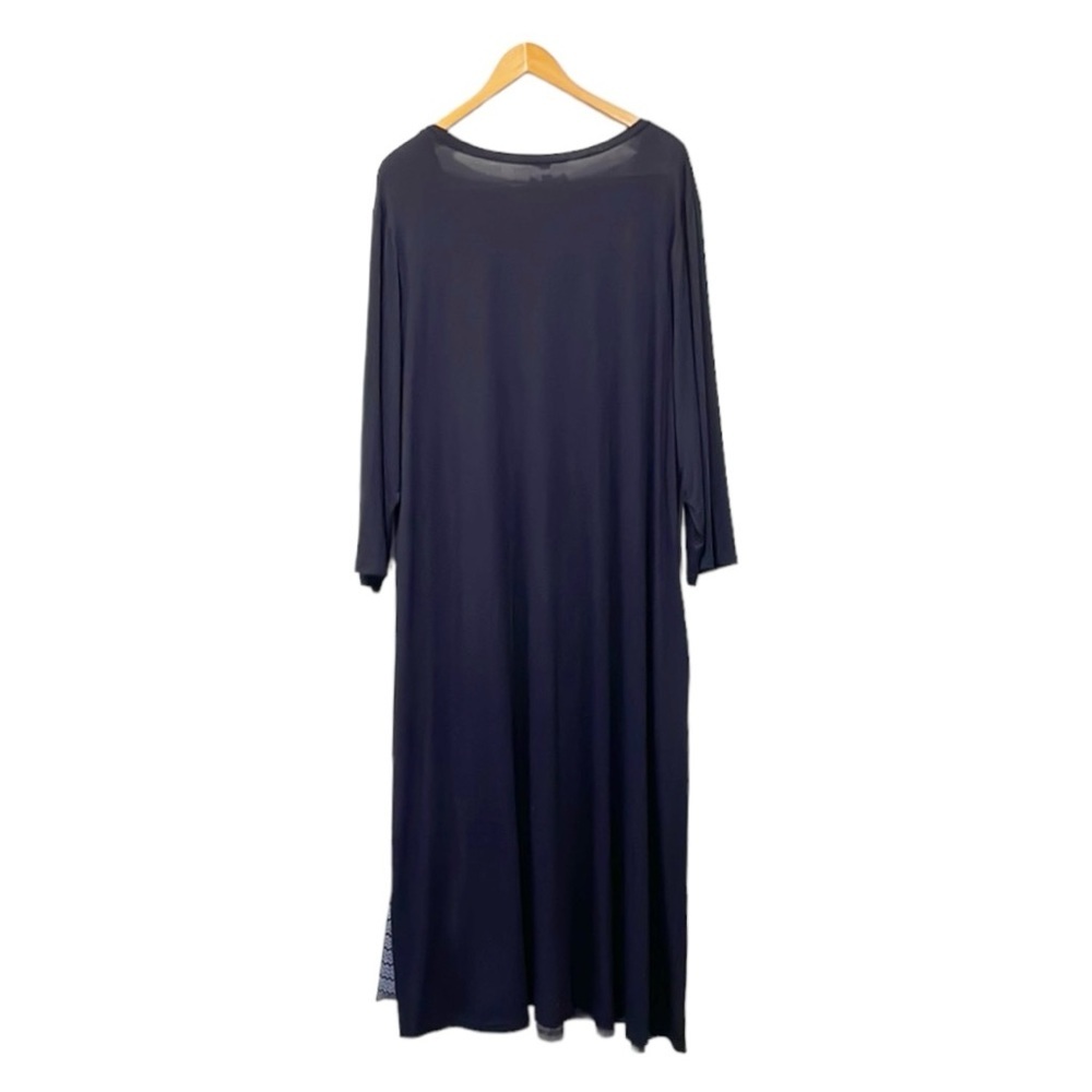 Suzanne Betro Color Block Mixed Media A-Line Jersey Knit Maxi Dress‎ Women’s 2X - Picture 5 of 8